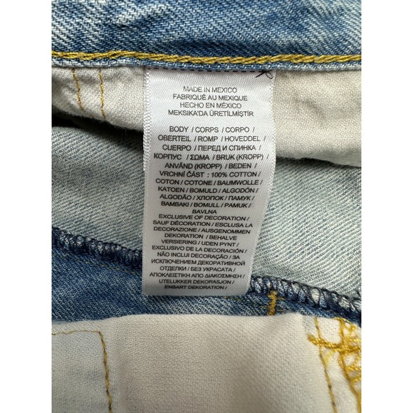 POLO RALPH LAUREN The Avery Boyfriend Distressed Patchwork Jeans Womens Size 34 - Picture 13 of 15